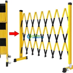 Rào chắn nhựa co giãn di động 1.2 x 2.5m màu vàng đen – Rào cảnh báo giao thông